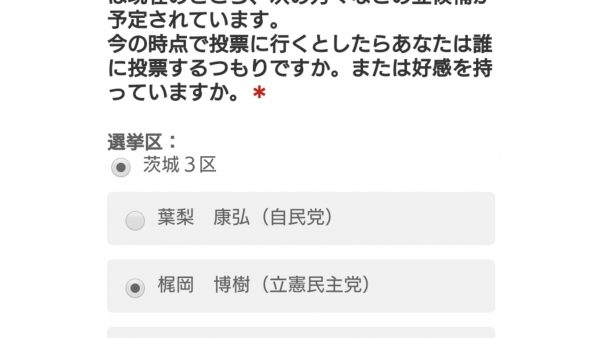 電話からショートメールへ誘導する世論調査