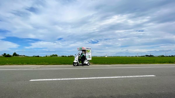 自然溢れる利根町をバイクで遊説