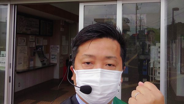 ゆめみ野駅で理想の社会像を訴えました