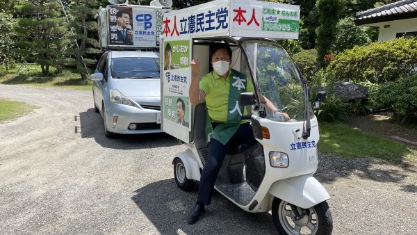 梅雨明け初の週末はバイクによる街宣