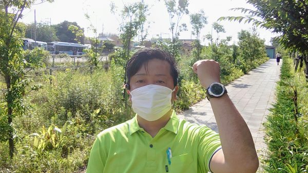 寺原駅で多くの激励を受ける