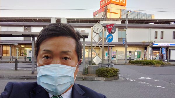 取手駅東口にて多くの労いのお言葉をいただく