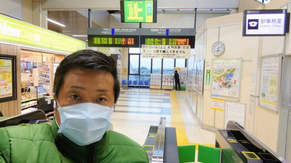 藤代駅にて多くの労いのお声をかけていただく
