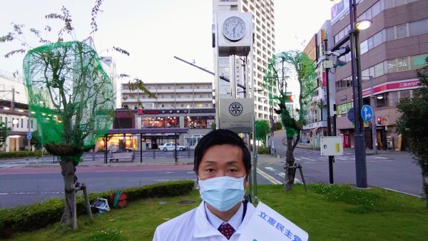 暗いうちから取手駅東口へ